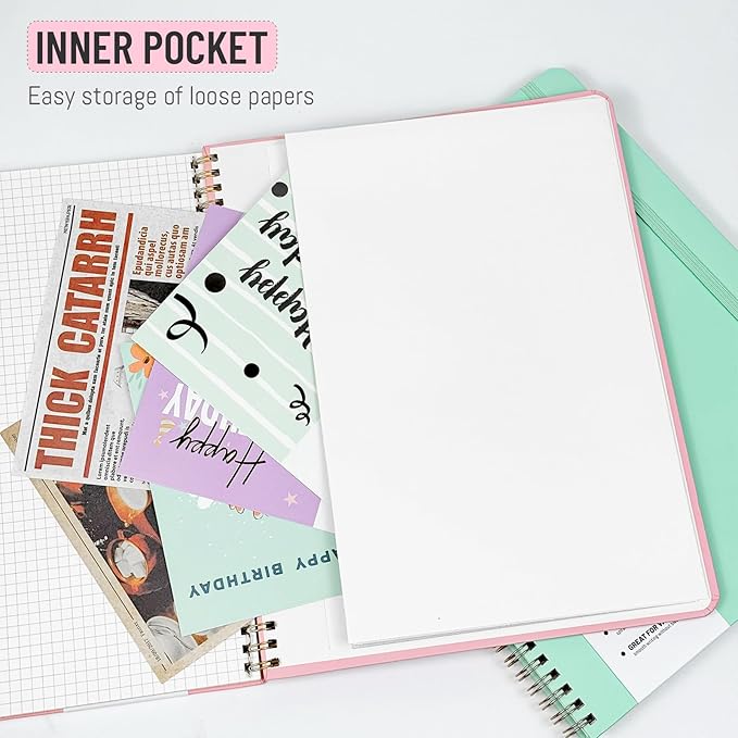 Spiral Graph Notebook 8.5” x 11”, A4 Black Grid Paper Notebook, 120 Pages 100GSM Thick Large Graphing Notebook，Hardcover Spiral Notebook Journals for Work School Engineering-DeskLoop Office