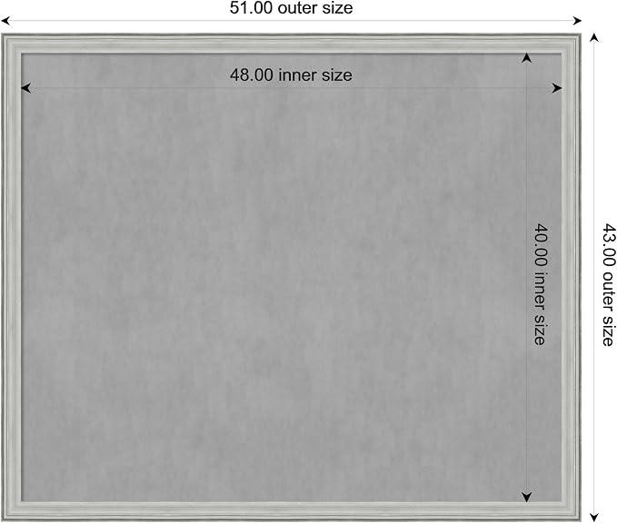 Amanti Art Silver Framed Magnetic Board 43x51 Oversize Vision Board - Image 4