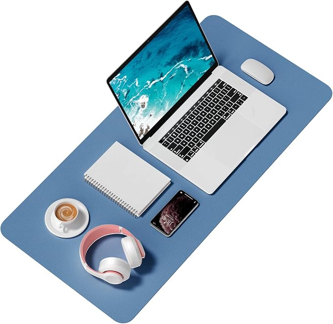 Hsurbtra Desk Pad, 35.5" x 17" PU Leather Desk Mat, XXL Extended Mouse Pad - Image 2