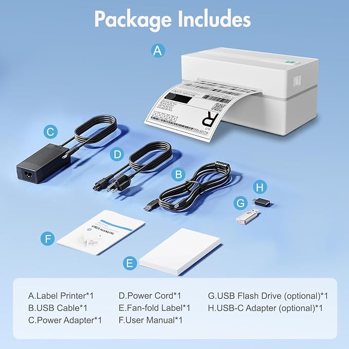 Thermal Shipping Label Printer 4x6 Bluetooth Label Maker - Image 9