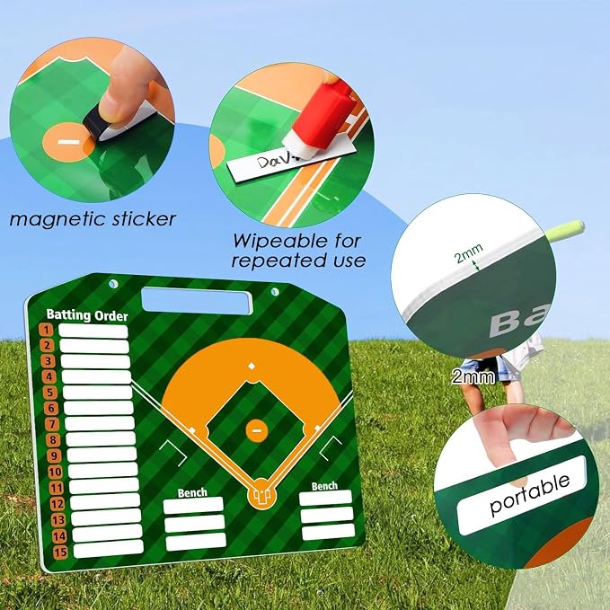 Magnetic Baseball Lineup Board for Coach | Baseball Lineup Board for Dugout | - Image 6