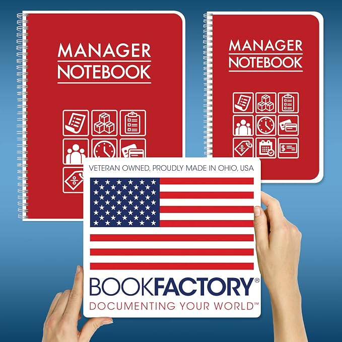 BookFactory Manager Notebook Manager's Log Book Planner Management Logbook - Image 7