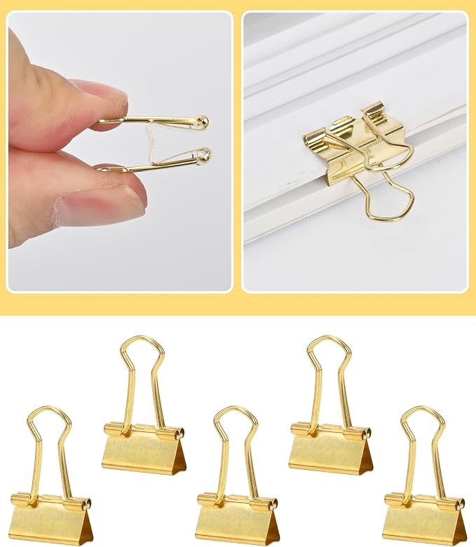Binder Clips, 50 Pack, 0.75 in Small Paper Clips - Image 4