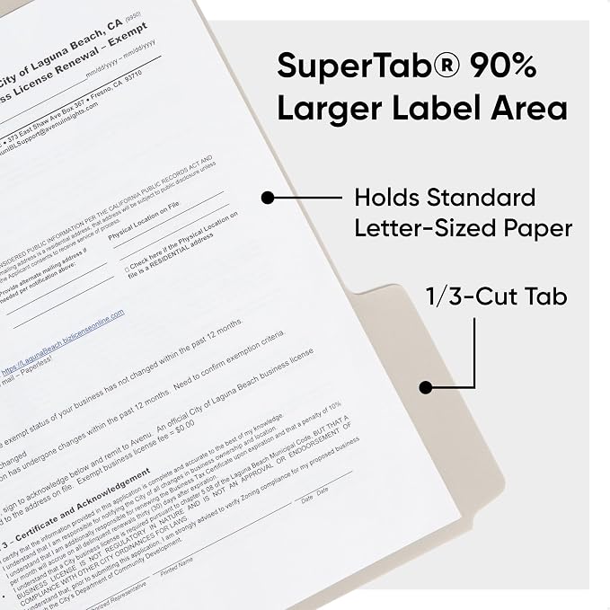 Smead SuperTab Poly Plastic File Folders - Image 4