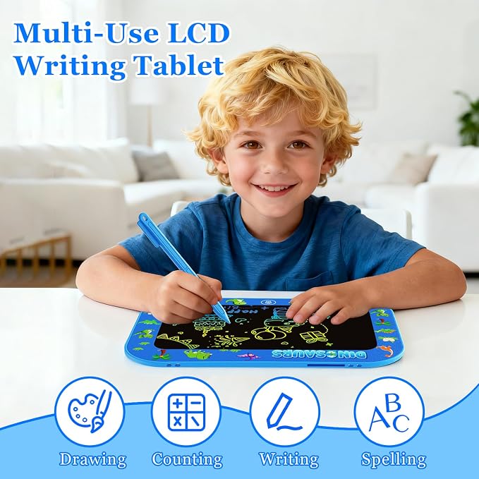LCD Writing Tablet for Kids, 12Inch Colorful Reusable Erasable Electronic - Image 2