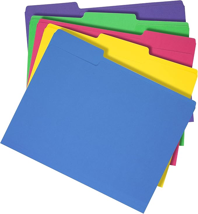 Amazon Basics 3 Tab Heavyweight Manila File Folders, Letter Size - Image 2
