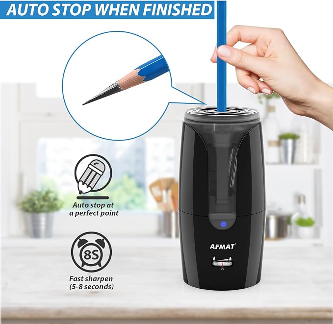 AFMAT Rechargeable Long Point Pencil Sharpener - Image 5