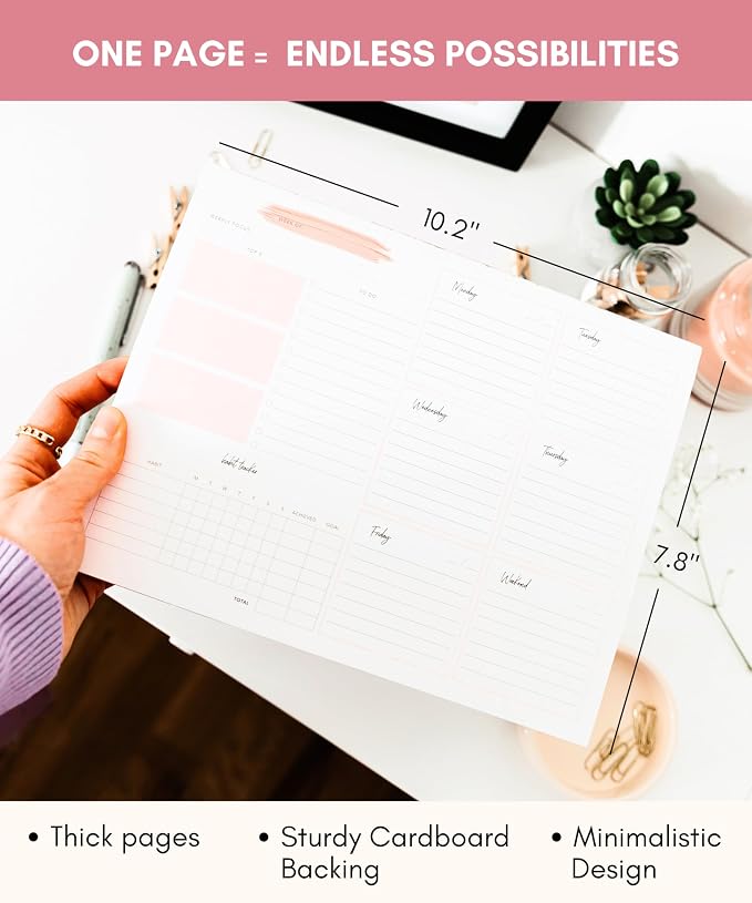 Lamare Weekly Planner Notepad – Premium Undated Weekly To Do List Notepad - Image 7