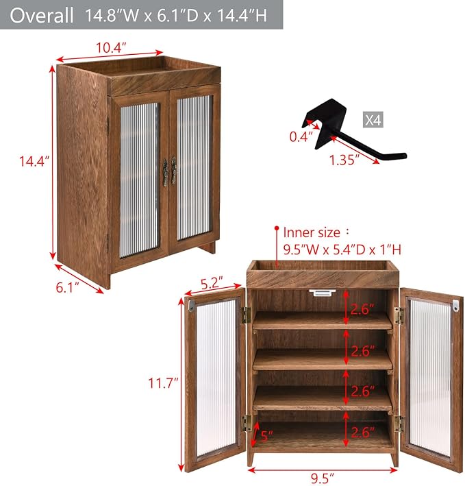 Ikee Design Wooden Countertop Storage Cabinet - Image 3
