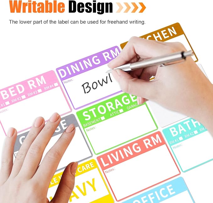 Azureal 540 PCS Moving Labels, 10 Color Coded Moving Stickers Including Fragile - Image 4