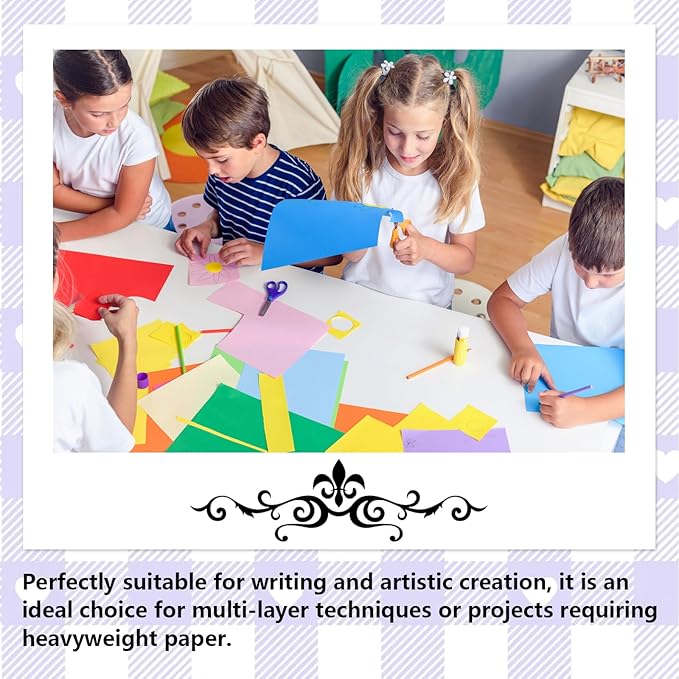 15 Sheets Purple Cardstock 12"x12", 250gsm/90lb Heavyweight Cover Cardstock - Image 5