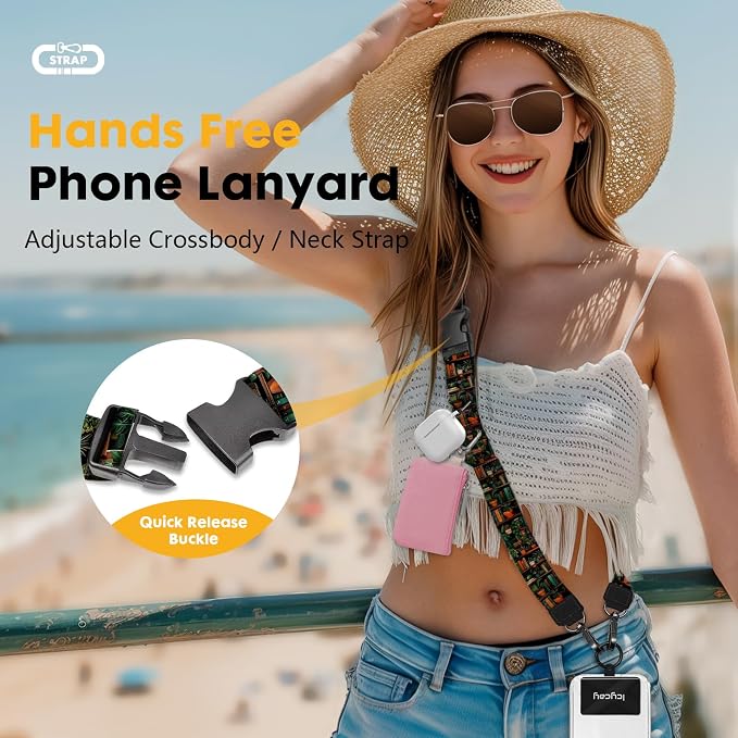 Icycay Phone Lanyard Crossbody, Plant Bookshelf Cell Phone Strap - Image 2