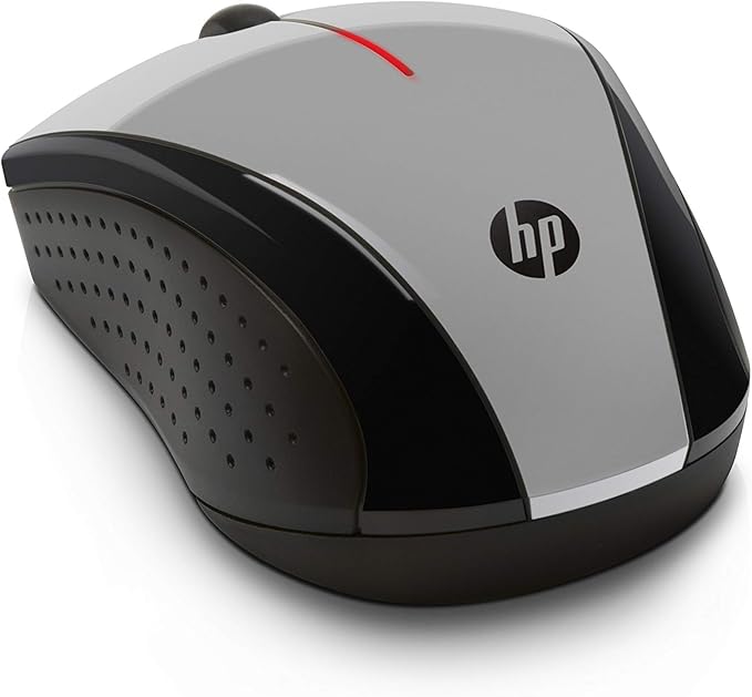 HP X3000 G3 Wireless Mouse Silver, up to 15-Month Battery,Scroll Wheel, Side Grips for Control, Travel-Friendly, Blue LED, Powerful 1600 DPI Optical Sensor, Win XP,8, 11 Compatible (683N9AA#ABL)-DeskLoop Office