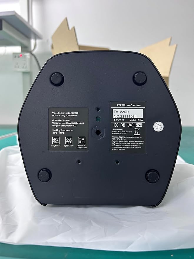 3X Optical Zoom PTZ Camera HDMI USB 3.0 1080P 60fps 114-Degree Wide-Angle for Video Conference Business Meeting Live Streaming Online Learn with Zoom YouTube Teams OBS and More-DeskLoop Office