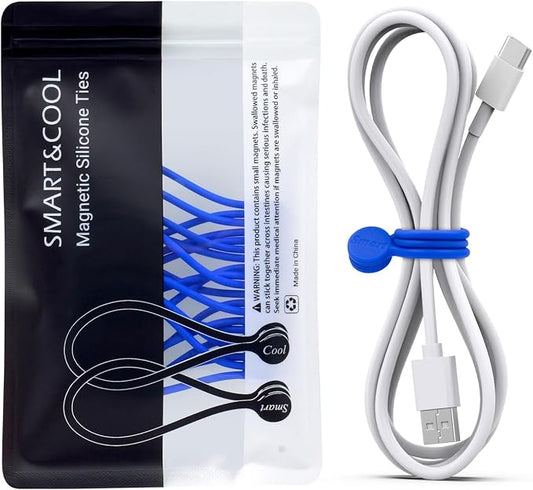 SMART&COOL Reusable Silicone Magnetic Cable Ties by SMARTCOOL