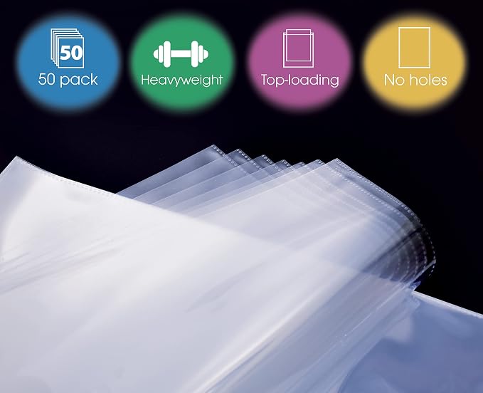GOLD SEAL No Holes Sheet Protectors, Bulk Pack, Letter Size, Heavyweight Clear - Image 2