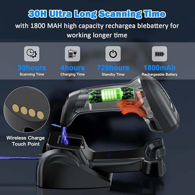 Symcode QR Industrial Bluetooth Barcode Scanner - Image 2