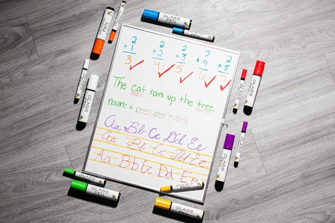 Glass Pen Window Marker: Liquid Chalk Pens for Glass, Whiteboard Markers with Washable Paint - Graduation, Car Windows, Mirror Pen, Storefront, Wedding, Parade, Party & Holiday (Orange, Fine Tip)-DeskLoop Office