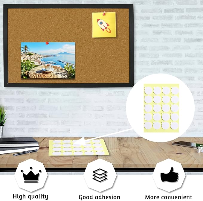 OWLKELA Cork Bulletin Board 17.7"X 13.3", Notice Pin, School Message or Vision - Image 3
