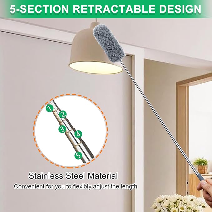 2 Pack Microfiber Duster for Cleaning, Small Dusters - Image 6