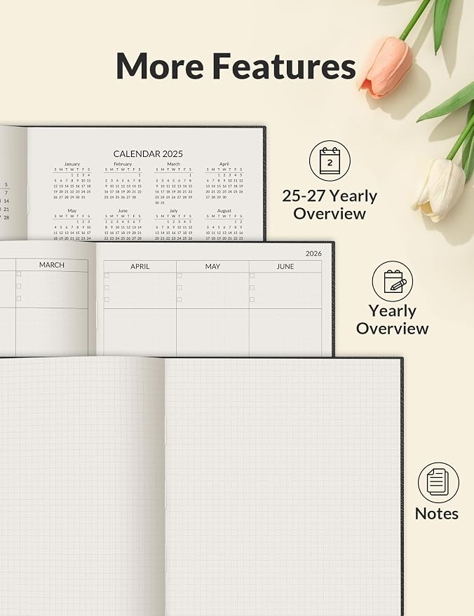 SUNEE 2026 Daily Planner A5 Hardcover – Hourly Schedule Organizer - Image 6