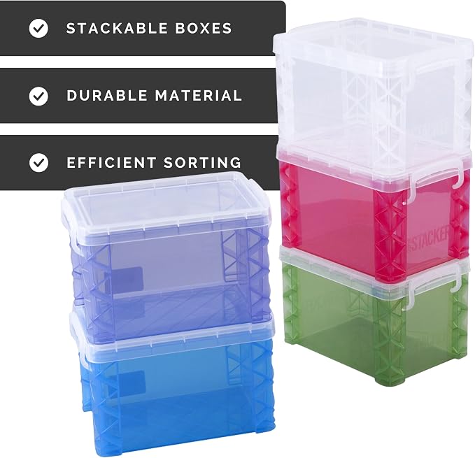 Super Stacker Index Card Box, 3 x 5 Inch Index Cards File Box, Note Holder - Image 4
