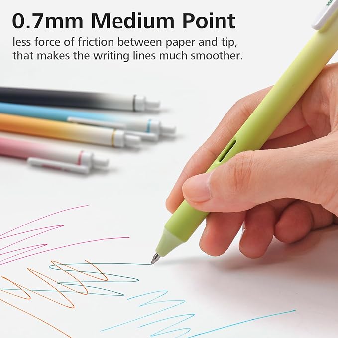 WRITECH Fine Point Gel Pens: 8ct Multi Colored 0.7mm Medium Point Retractable - Image 4