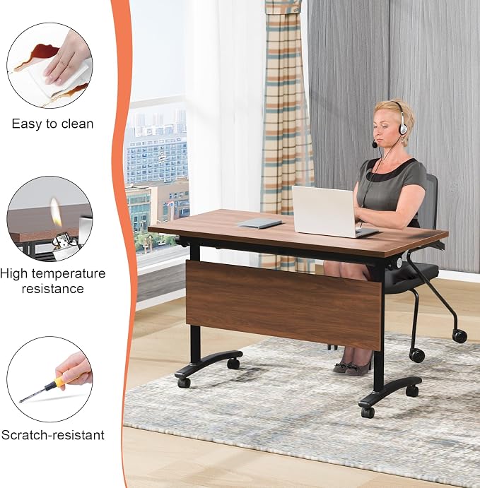 Conference Table, 55.1''Folding Conference Room Table - Image 5