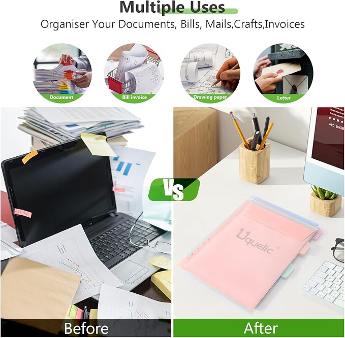 Uquelic Document Organizer, Soft PVC Binder - Image 6
