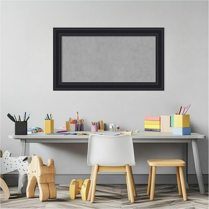 Amanti Art Black Framed Magnetic Board 16x28 Small Vision Board - Image 5