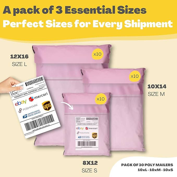 Shipping Bags with Label Pouch - Image 2