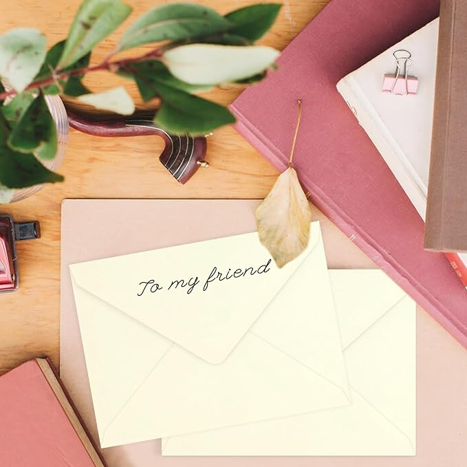 100 Pack A7 Envelopes, Ivory Greeting Card Envelopes Self Seal, 5.24 x 7.24 in - Image 2