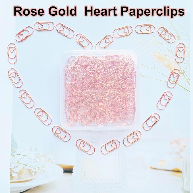120 PCS Gold Heart Shaped Paper Clips 0.78inch Small Paper Clips Cute Mini - Image 4