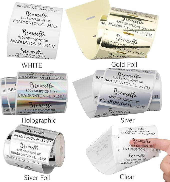 LINMAGCO Personalized Return Address Labels Clear 500 Pcs Mail Labels - Image 3