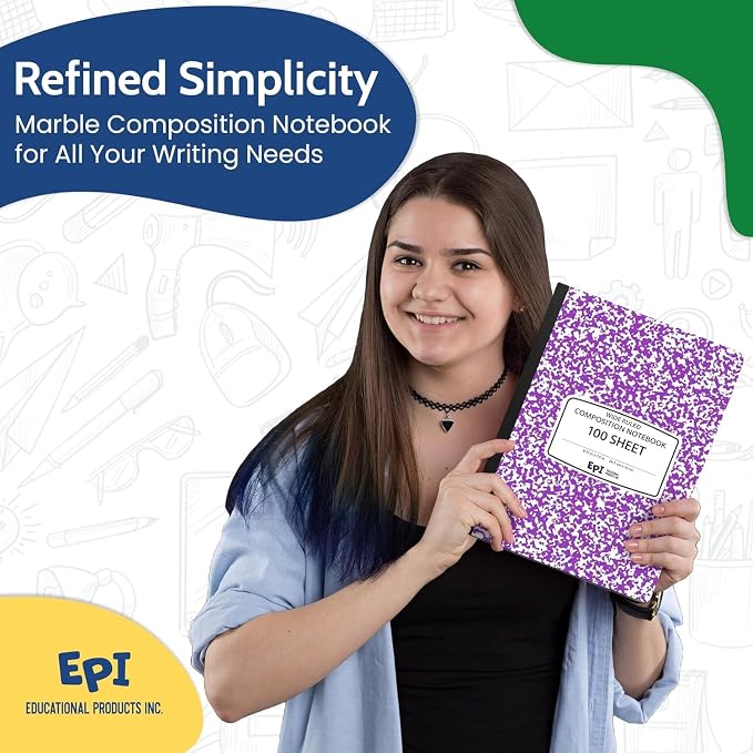 5040 Pack EPI Wide Ruled Composition Notebook Assorted Colors, 200 pages - Image 8