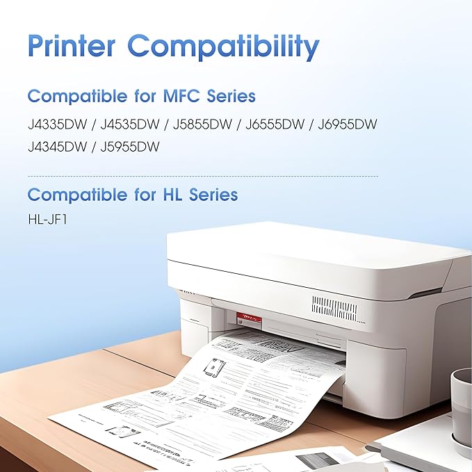 LC406 Ink Cartridges for Brother Printer for Brother LC406 LC406XL Ink Cartridge Work for MFC-J4535DW MFC-J4345DW MFC-J4335DW MFC-J5855DW MFC-J5955DW MFC-J6555DW MFC-J6955DW Printer (4 Pack)-DeskLoop Office