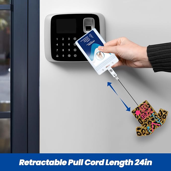Leopard Scrub Life Funny Badge Reel, Cute Retractable ID Card Badge Holder - Image 6