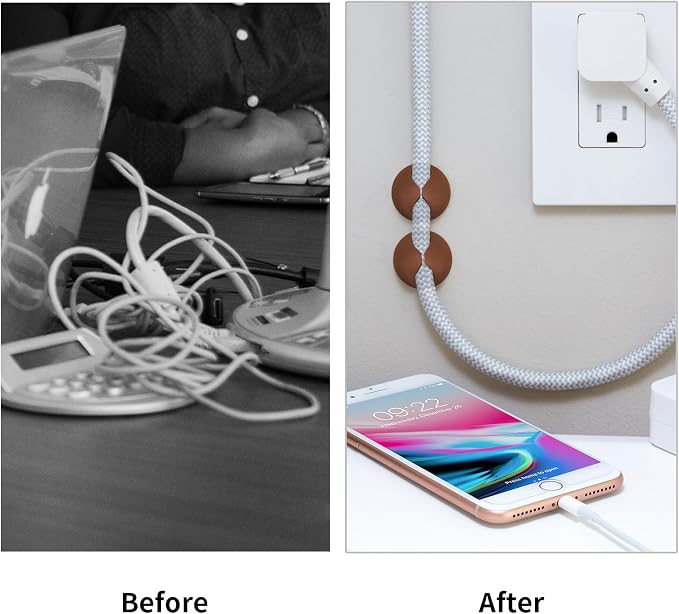 Flezoo Cord Holder Cable Clips, Office or Mouse - Image 5