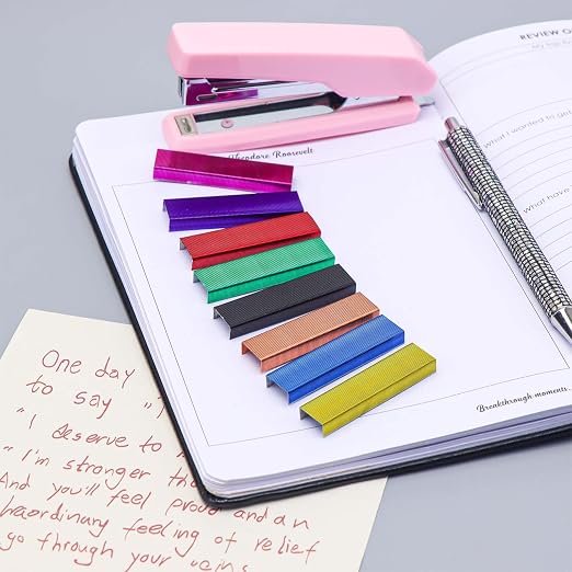 NatSumeBasics 8000 Colored Staples 26/6 Standard Colorful Staple Refill - Image 5