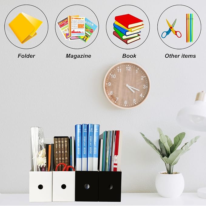 Limitliho 24 Pack Cardboard Magazine Holder, Magazine File Holder - Image 2