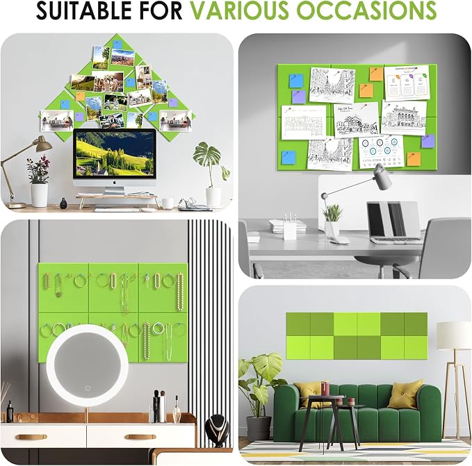 MaxGear Large Cork Board for Wall 36" x 24", Fruit Green Bulletin Board - Image 6