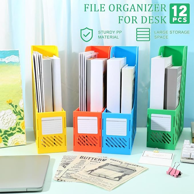 Glenmal 12 Pack Magazine Organizers Binder Organizer - Image 2