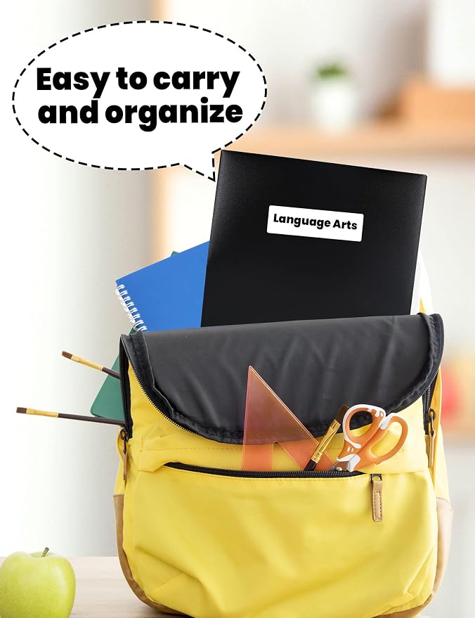 SUNEE 2 Pocket Folders Heavy-Duty Plastic Folders - Image 6
