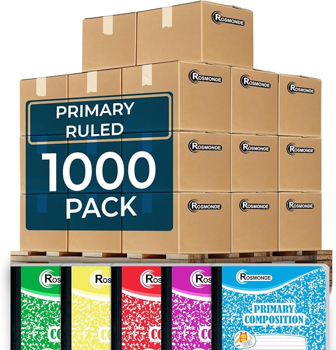 Rosmonde 1000 Pack Composition Notebooks Bulk, Primary Ruled, Pallet of - Image 9