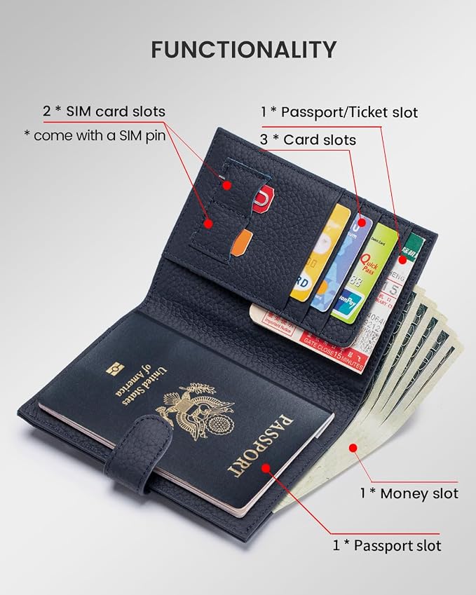 Karmiir RFID Passport Holder Travel Wallet - Image 2