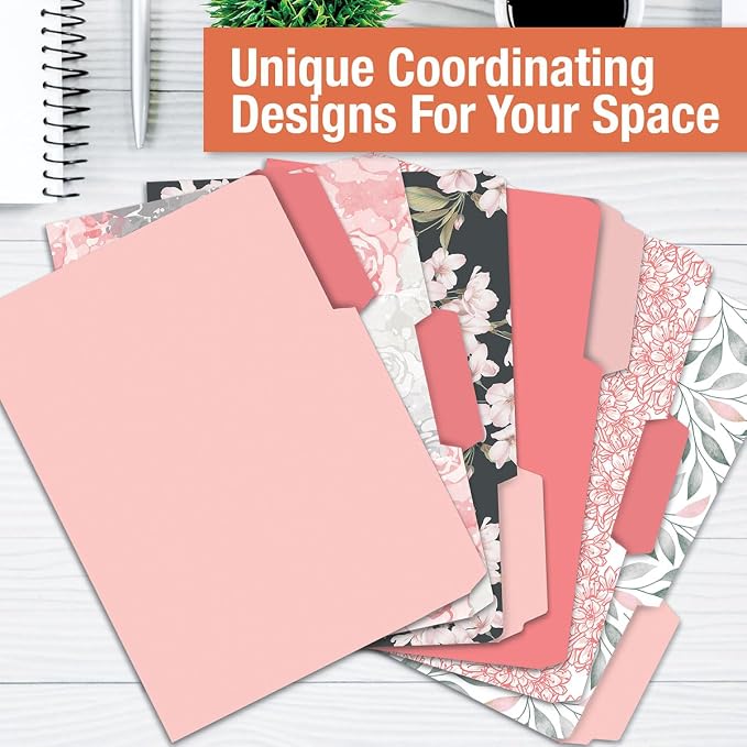 Current Charcoal & Coral File Folders Value Pack - Image 5