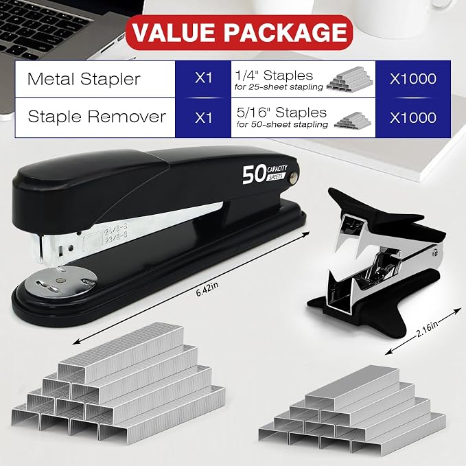Metal Stapler Heavy Duty 50 Sheet Capacity - Image 2