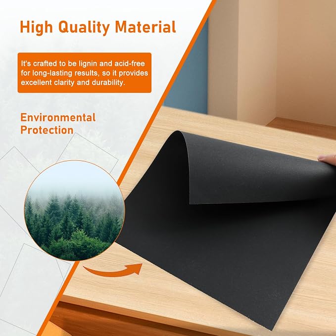 28 Sheets Black Cardstock 8.5 x 11 - Image 5