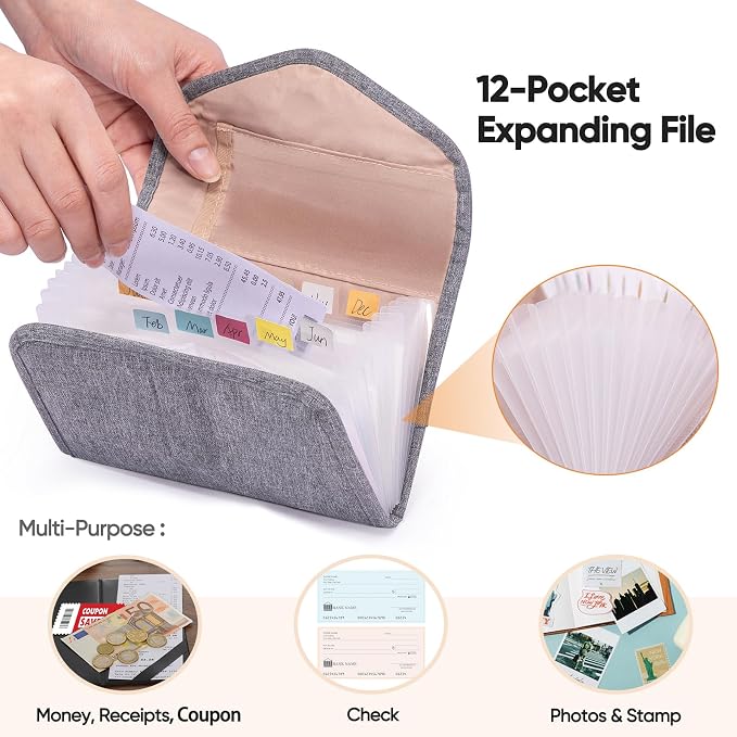 Fabric Receipt Organizer 7X5 - Image 3