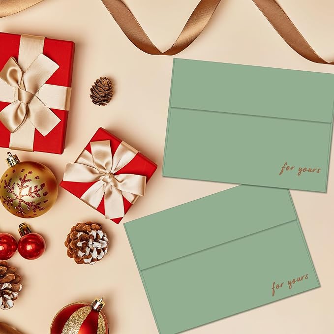 5x7 Envelopes For Invitation A7 Envelope green, 50 pack 5x7 card Envelopes Self - Image 7